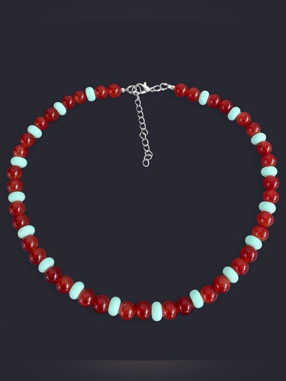 Cherry Ice Glass Bead Necklace